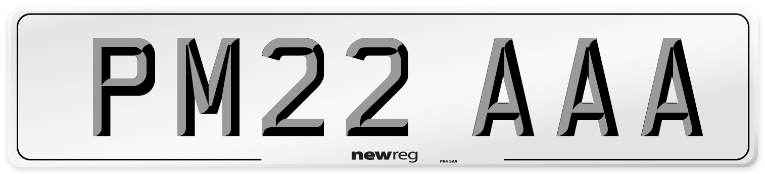 PM22 AAA Number Plate from New Reg